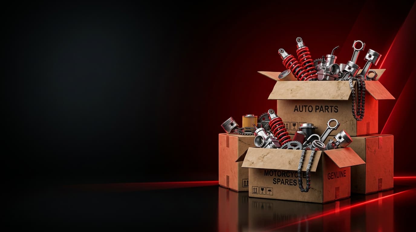 Wholesale Master Cartons Overflowing with Motorcycle Parts